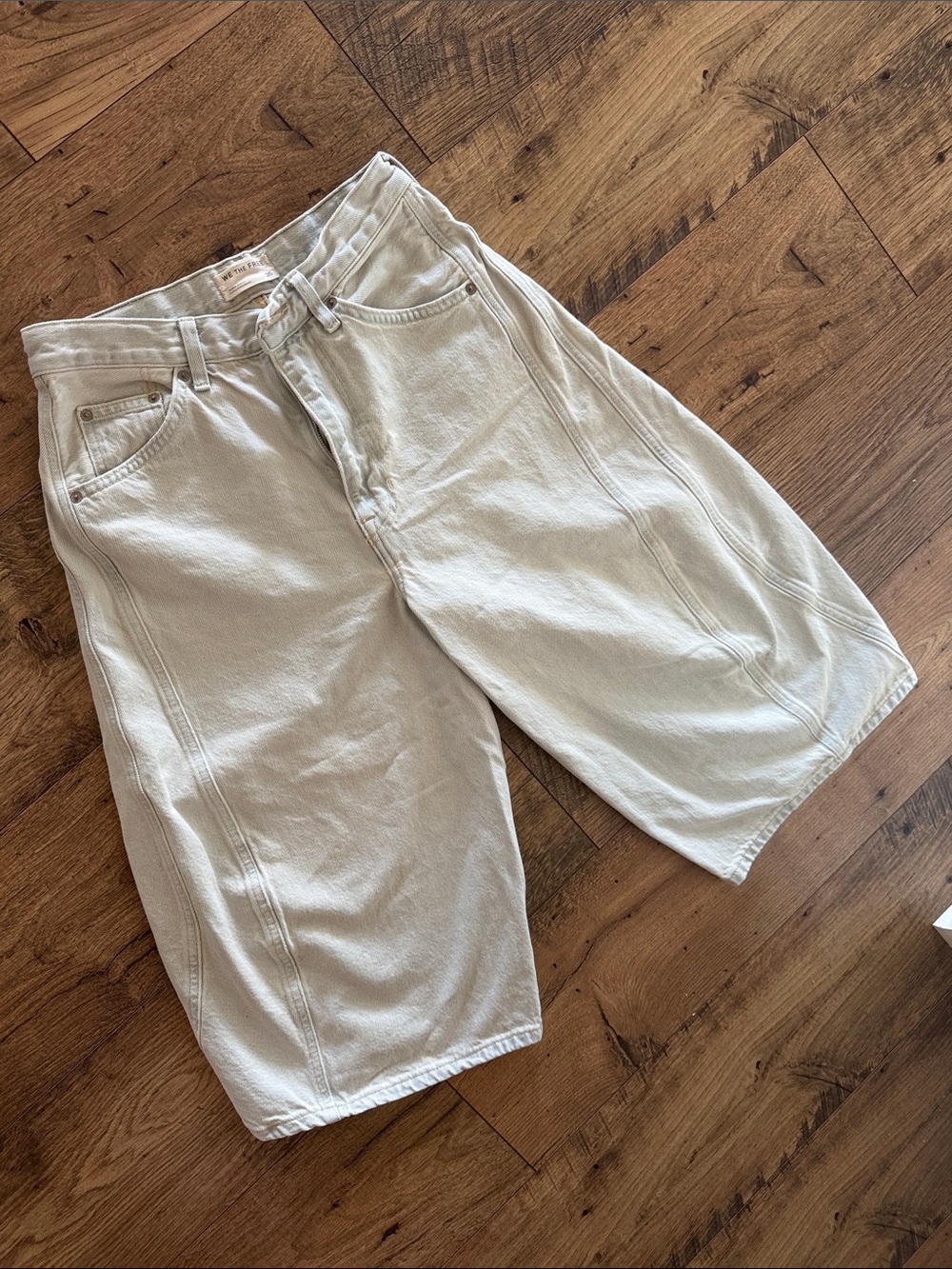 We The Free Off-White Super Cropped Denim Jeans